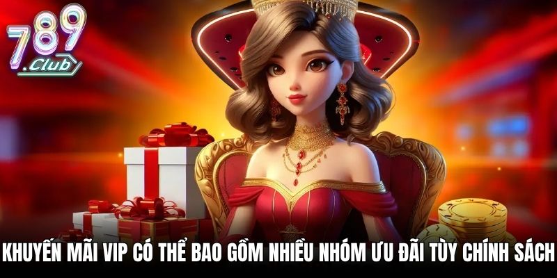Khuyến mãi VIP có thể bao gồm nhiều nhóm ưu đãi tùy chính sách